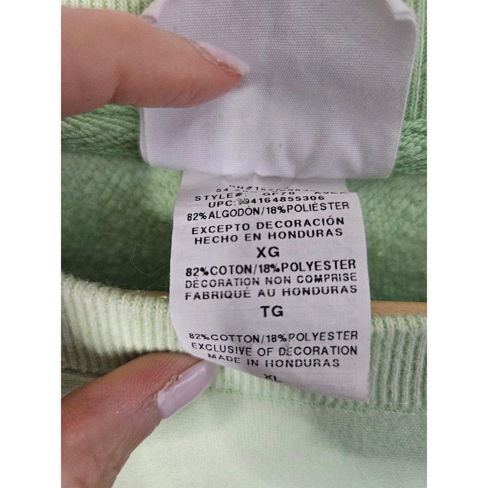 Vintage Champion Reverse Weave XL Soft Lime Green Mint Pistachio Blank 90s - Picture 4 of 4